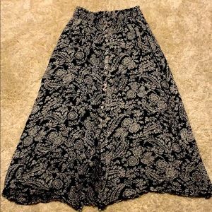 Black floral skirt